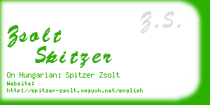 zsolt spitzer business card